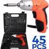 45Pcs Cordless Screwdriver